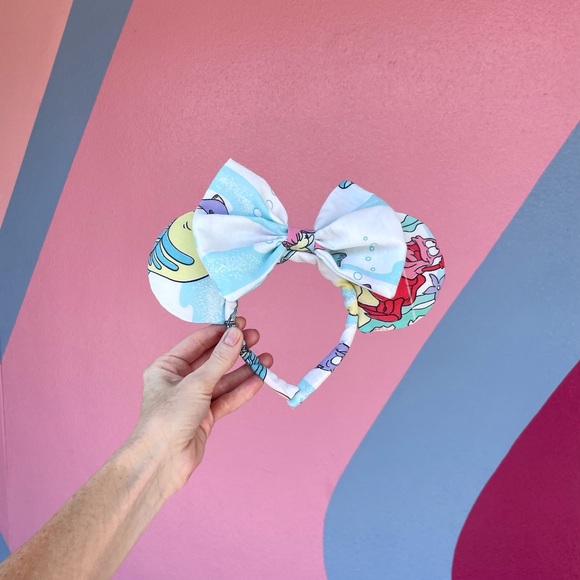 New York Couture Accessories - New York Couture Handmade Vintage Ariel the Little Mermaid Mouse Ears Headband